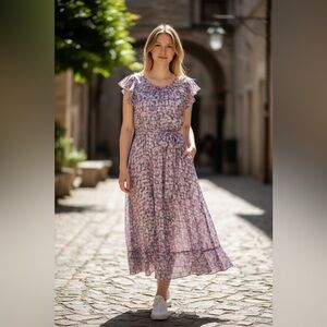 Classic Talbots size 6 side zipper fully lined belted dress